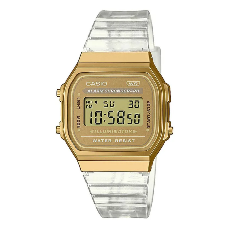 CASIO Collection Transparent Strap A-168XESG-9AEF
