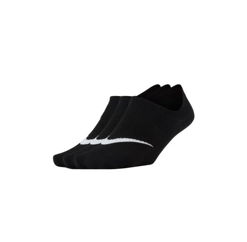 NIKE SOCKS 3P SILICON LIGHTWEIGHT NO-SHOW BLACK (SX5277-011)