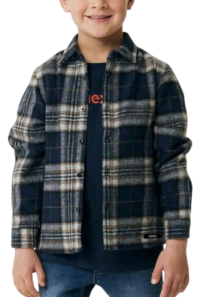 Πουκάμισο Μακρυμάνικο Mexx Flanel Checked Shirt TU1523036B-NAVY Αγόρι