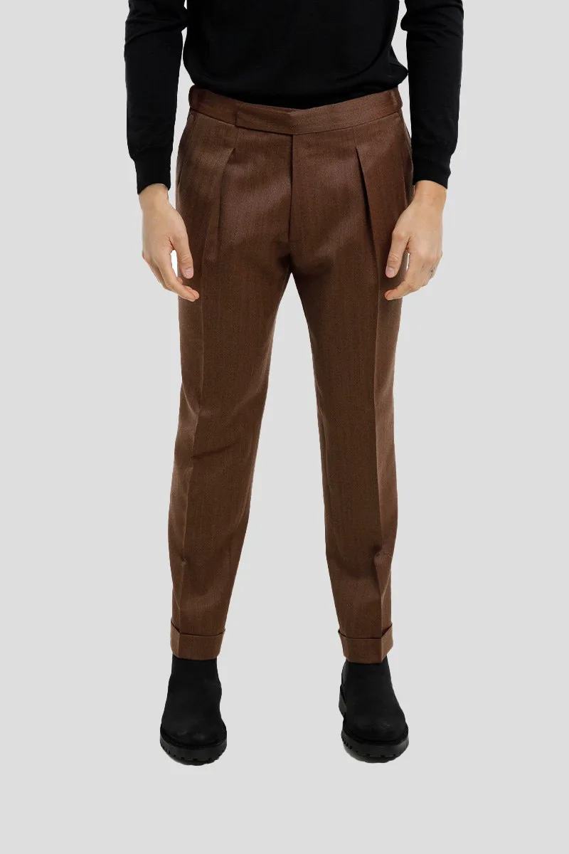 BRIGLIA Ανδρικό Καφέ Biscuit Chelsea Trousers