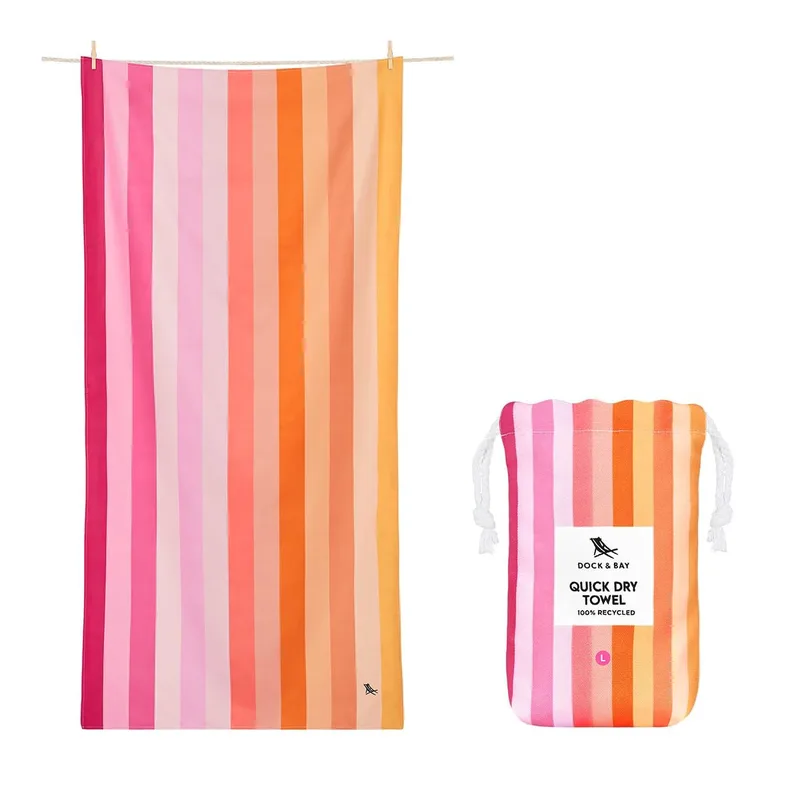 Dock & Bay Quick Dry Beach Towel - Miami Sorbet L (160cm x 90cm)