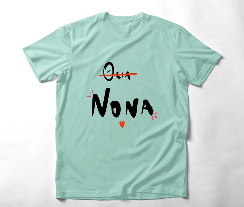Θεία Νονά - Organic Vegan T-Shirt Unisex - Μέντα - XL