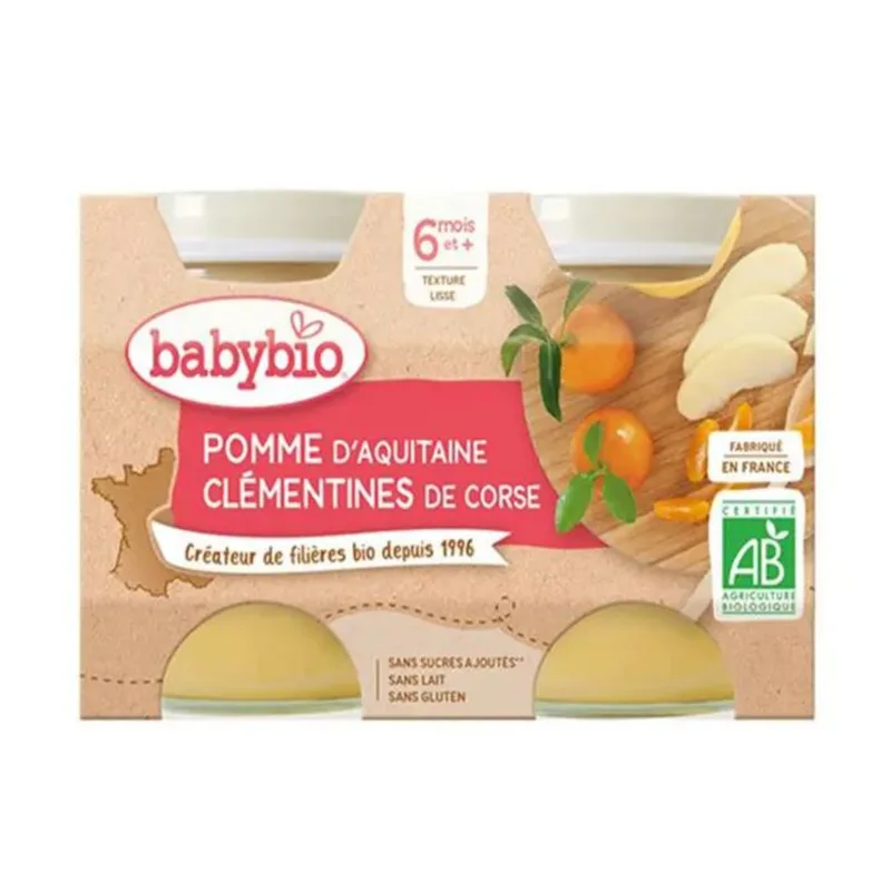 Babybio Fruit Jars - 4 months and more - Pear - ORGANIC 2x130 g