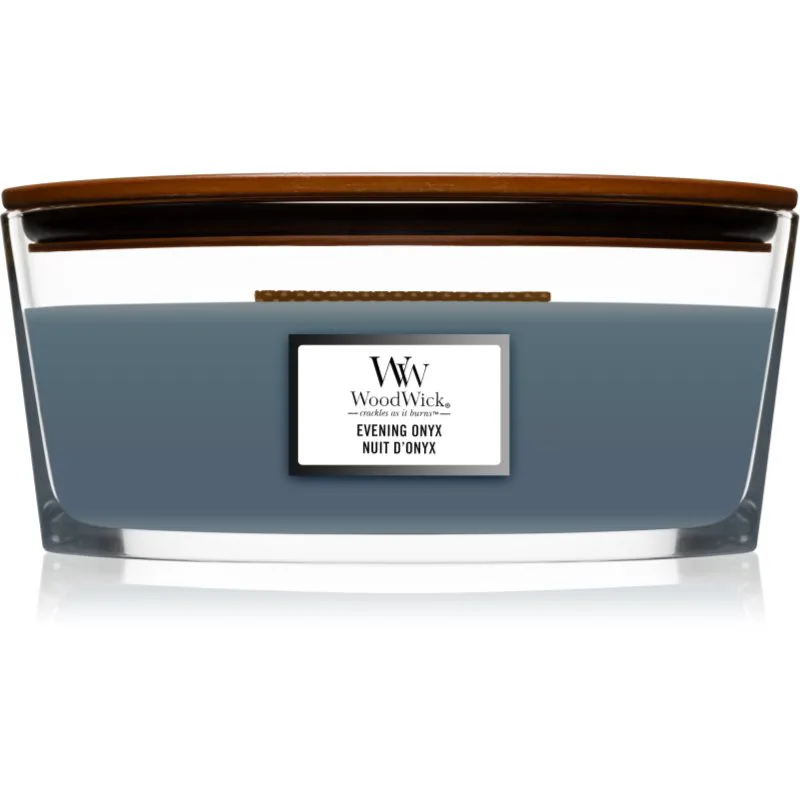 Woodwick Evening Onyx αρωματικό κερί με ξύλινο φιτίλι (hearthwick) 453 γρ