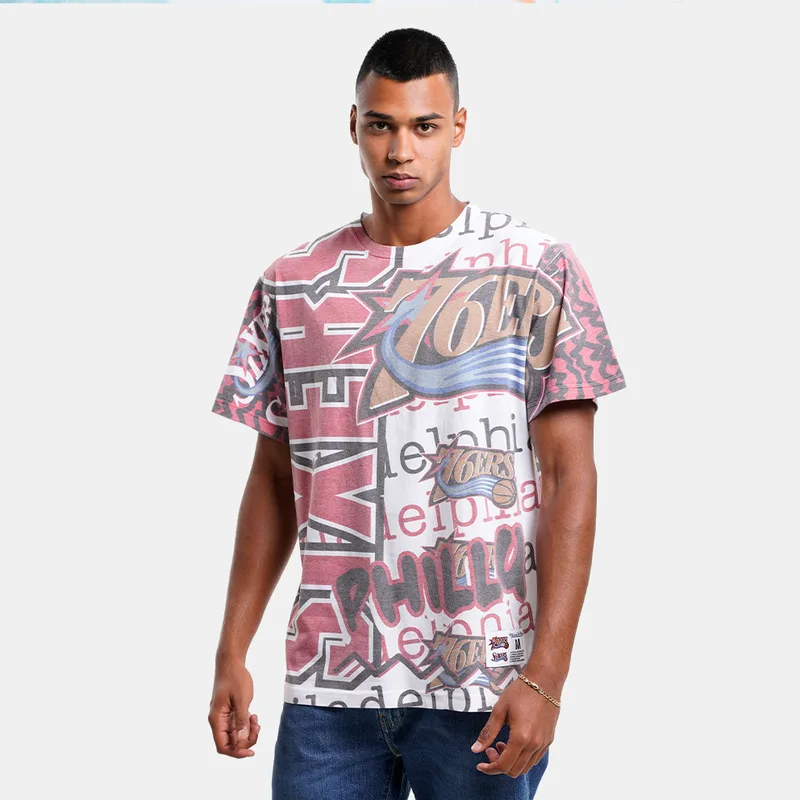 Mitchell & Ness Jumbotron 2.0 Sublimated Philadelphia 76ers Men's T-Shirt (9000117291_1539)