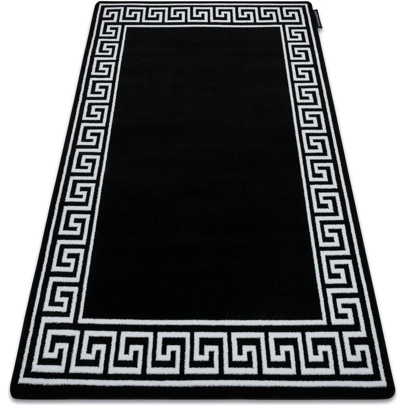 Χαλιά Rugsx Χαλί HAMPTON Γκρέκος μαύρο 80x150 cm