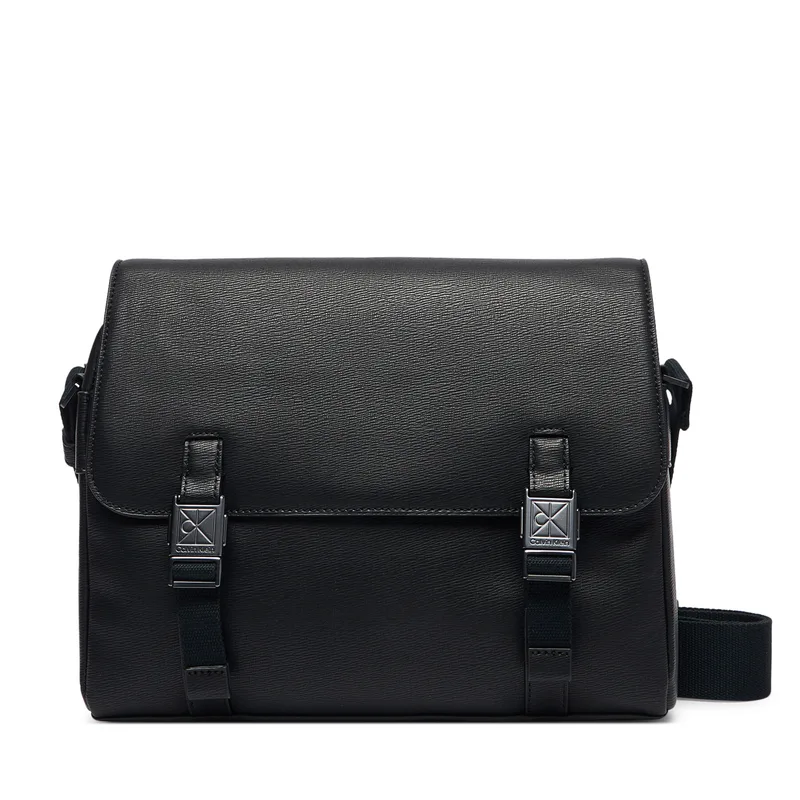 Τσαντάκι Calvin Klein Emblem Hw Flap Messenger LV04D3508G Μαύρο