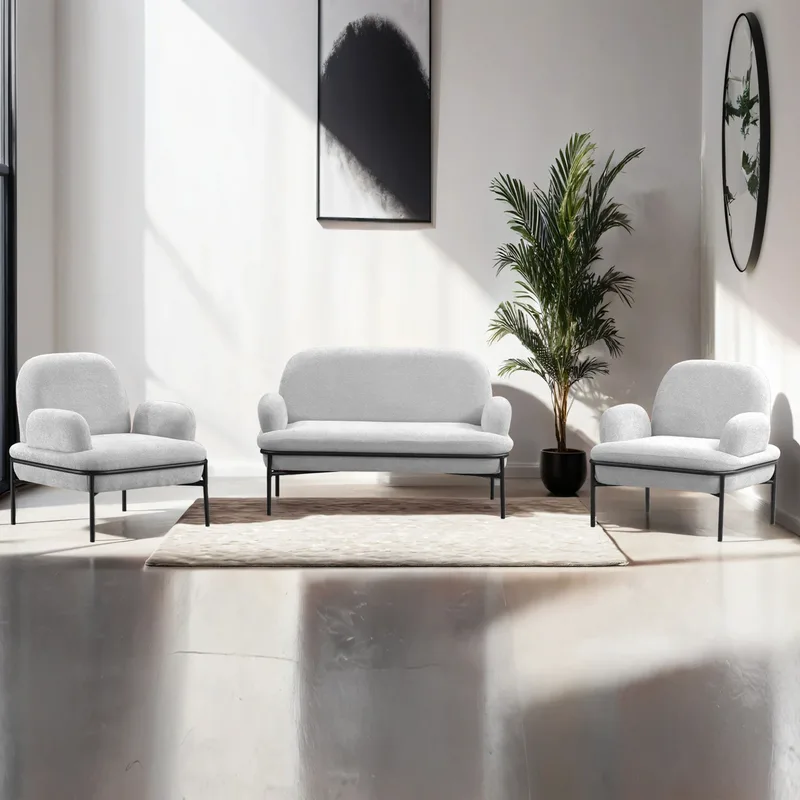 Σετ Καναπέδων Aster - White 531Aln1504 (140x43x53)