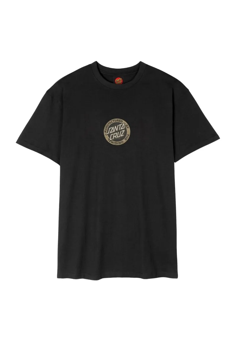 SANTA CRUZ T-Shirts Carved MFG Front T-Shirt - ΜΑΥΡΟ-SCA-TEE-12178-BLACK