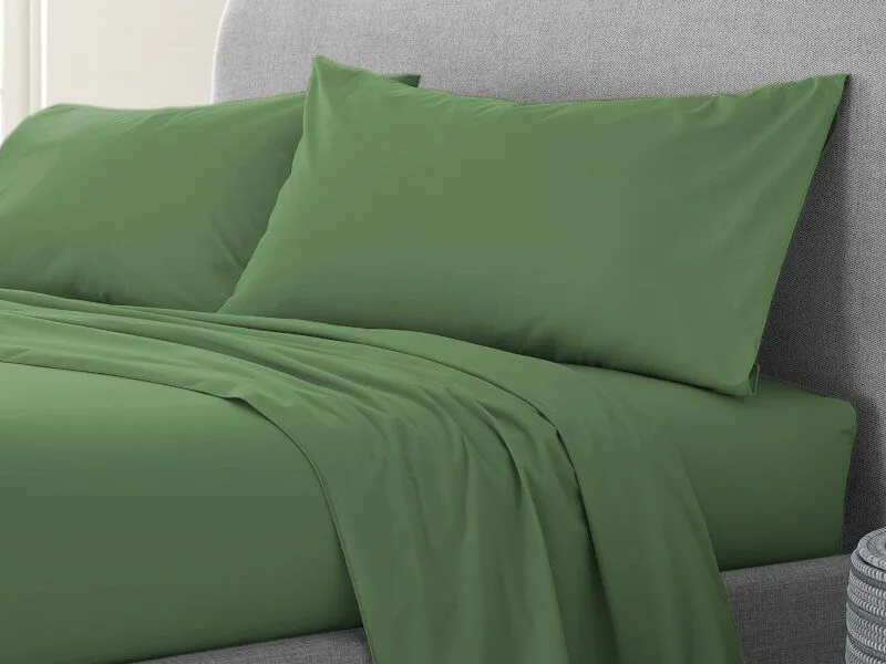 Σετ Μαξιλαροθήκες Χακί 100% Cotton Reactive Γαρύφαλλο 2 Τεμαχίων 50x70