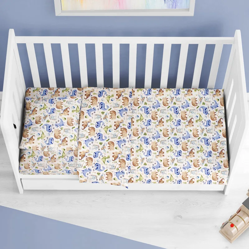 Πάπλωμα Κούνιας 120x160 Dimcol Dinosaur 517 Sky Blue 120x160