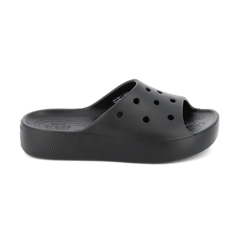 Γυναικεία Σαγιονάρα Crocs Classic Platform Slide Χρώματος Μαύρο 208180-001