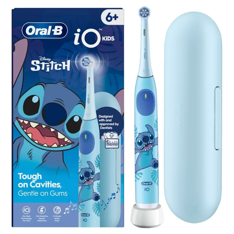 Oral-B iO Kids Stitch Επαναφορτιζόμενη Ηλεκτρική Οδοντόβουρτσα Για Παιδιά 6+, 1τμχ & Θήκη Ταξιδιού