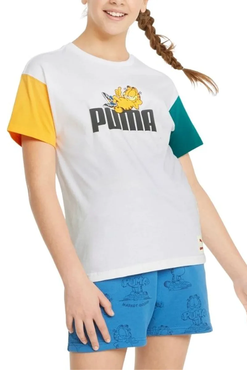 Μπλούζα Κοντομάνικη Puma Garfield Colorblock 533432-02 Unisex Παιδικό