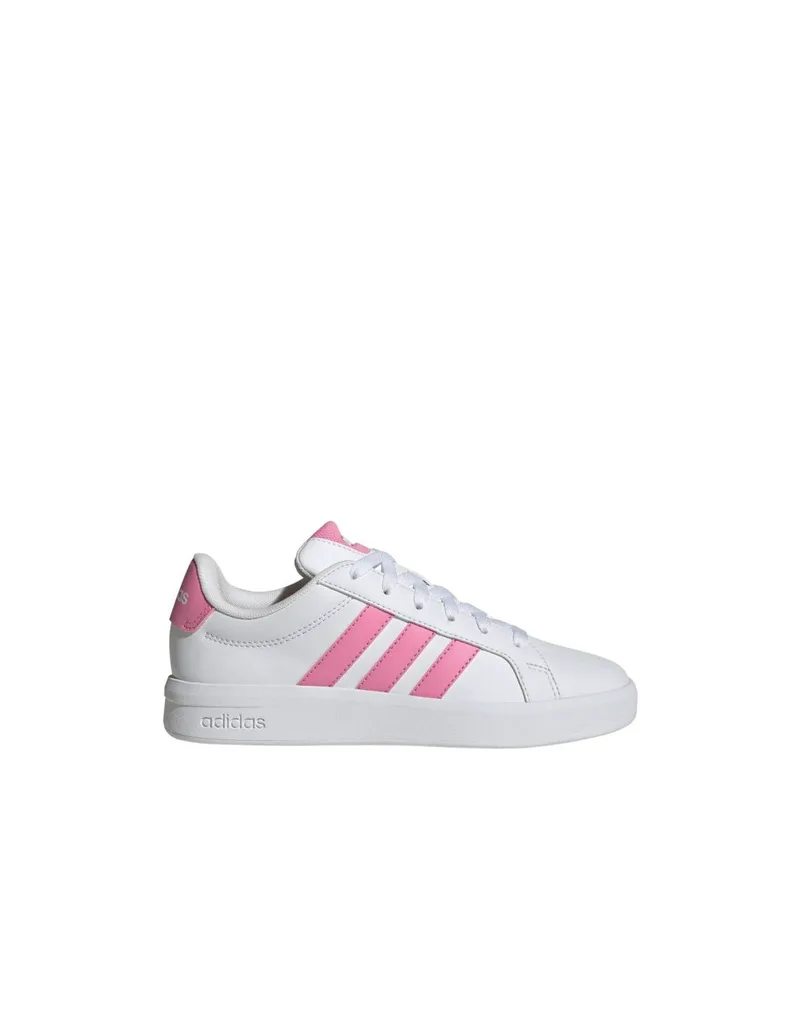 Adidas Grand Court 30 kids' shoes white and pink HP3528