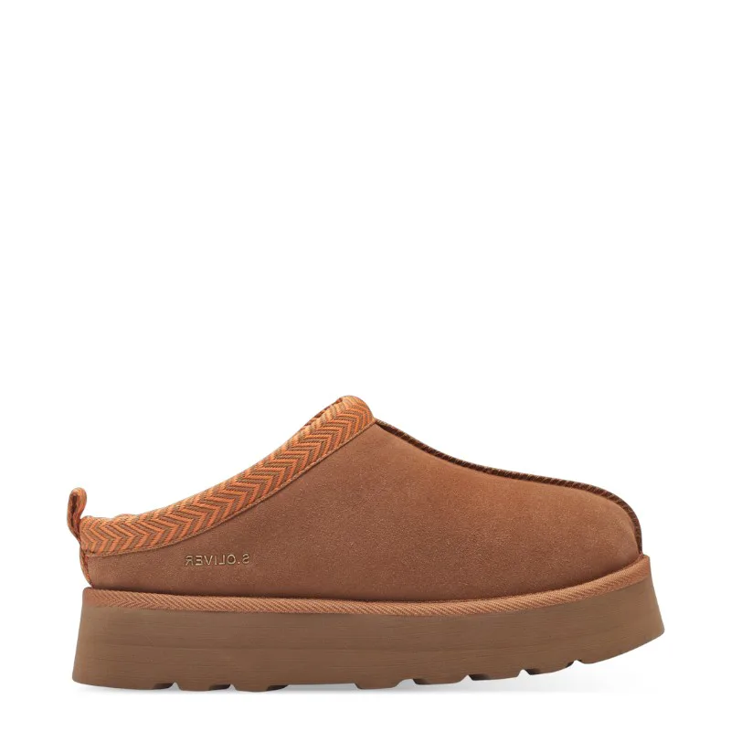 Γυναικεία Slippers s.Oliver 5-27104-43 3A5 ταμπά δέρμα καστόρ