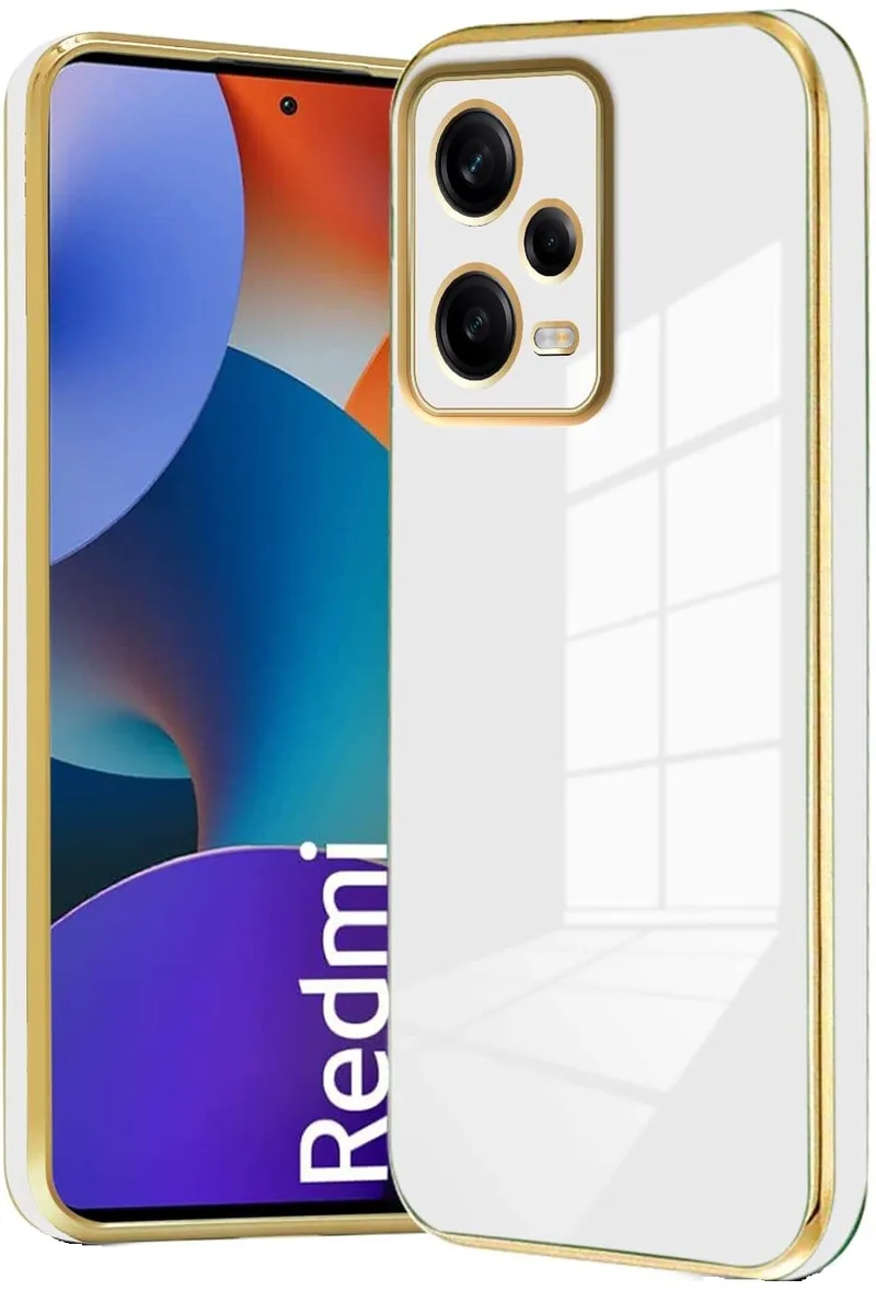 Bodycell Χρυσό Plated - Θήκη Σιλικόνης Xiaomi Redmi Note 12 Pro 5G - White (5206015071775)