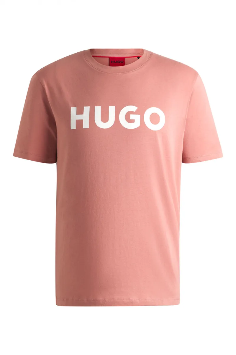 HUGO T-SHIRT DULIVIO LOGO ΣΟΜΟΝ-ΛΕΥΚΟ