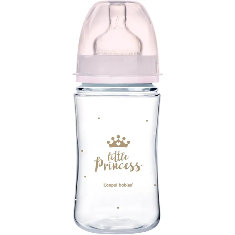 Canpol babies Royal Baby μπιμπερό 3m+ Ροζ 240 ml