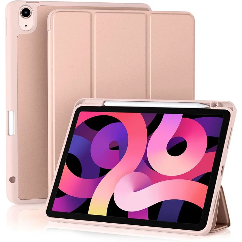 Θήκη Soft TPU Flexible Pencil Holder Rose Χρυσό iPad Air 13