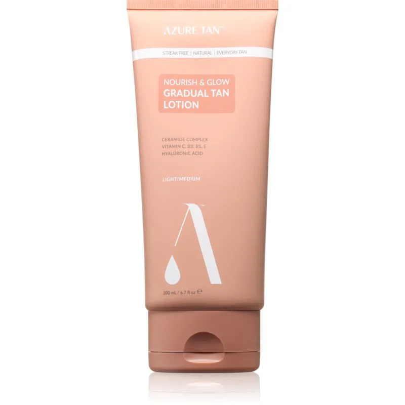 Azure Tan Nourish & Glow κρέμα αυτομαυρίσματος για το σώμα απόχρωση Light/Medium 200 ml