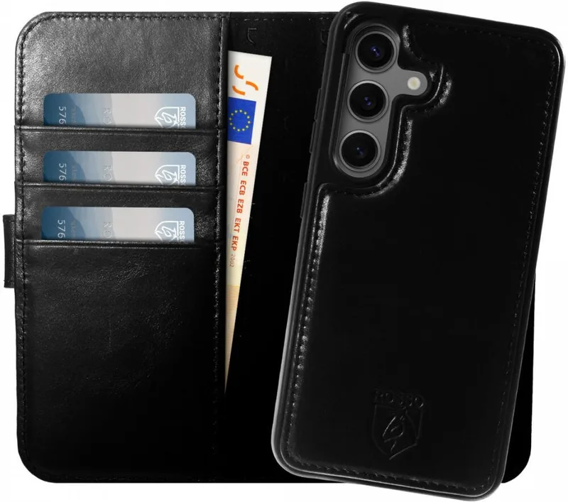 Θήκη Samsung Galaxy S24 FE Κόκκινο Elite Δερμάτινο Πορτοφόλι με MagSafe - Black (8719246459627)
