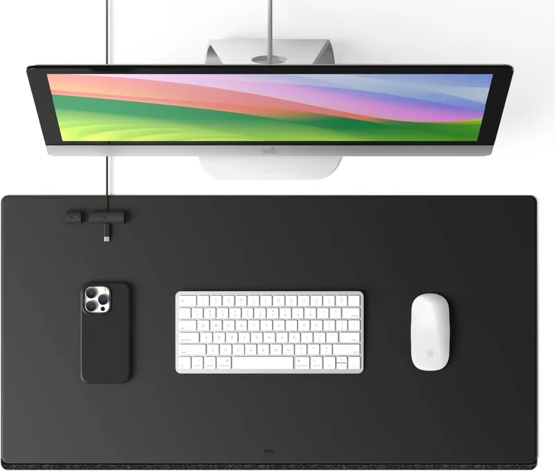 Elago Smart Magnetic Desk Mat - Μαγνητικό Mouse Pad / Σουμέν Γραφείου από PU Δέρμα - 80 x 41 cm - Black (EDESK-MAGMAT-BK)