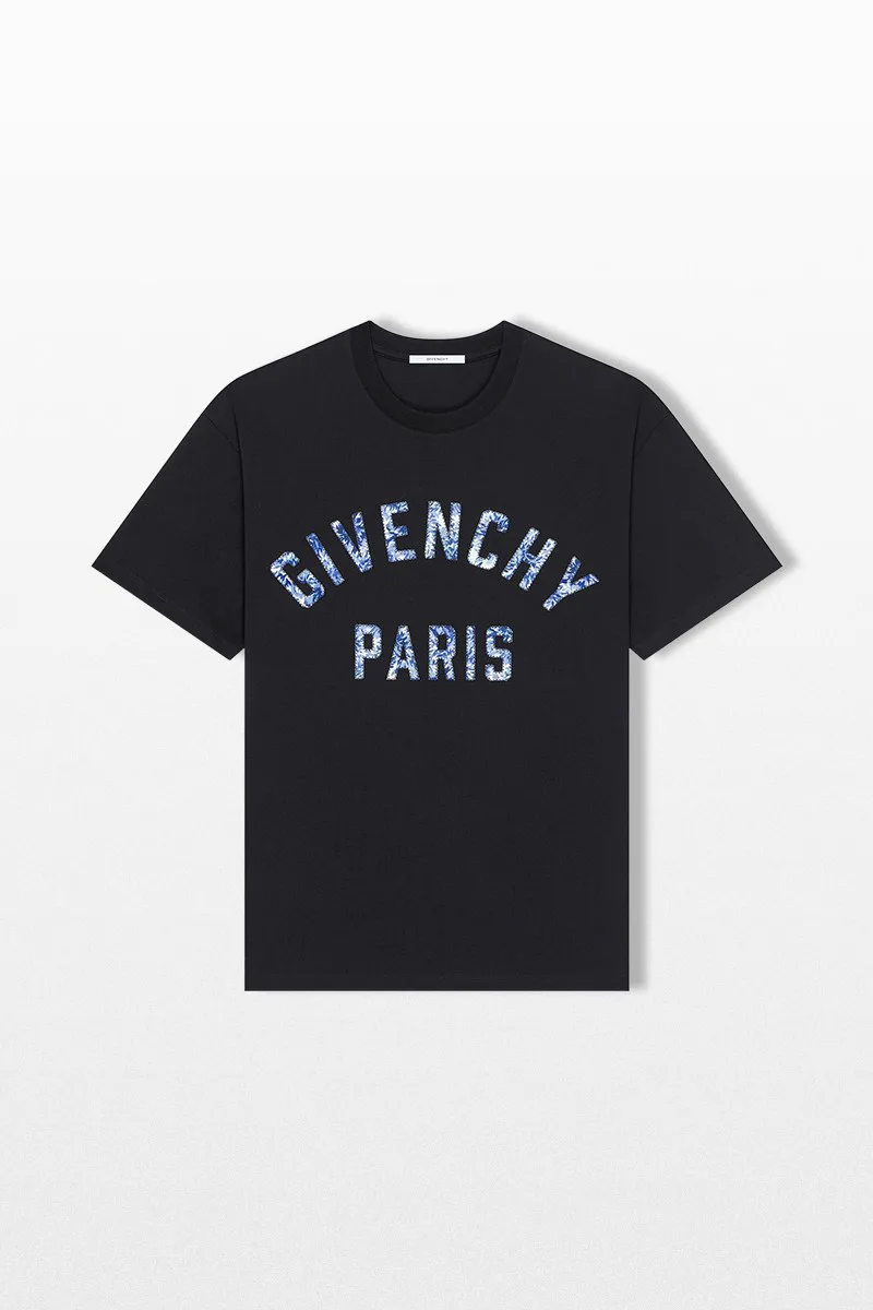 GIVENCHY Ανδρικό Μαύρο Embroidery Print T-Shirt