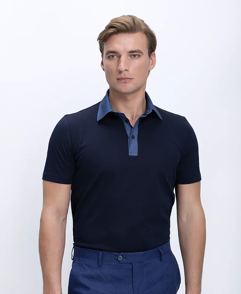 Kaiserhoff Ανδρικό Polo Βαμβακερό Με Contrast Γιακά Regular Fit