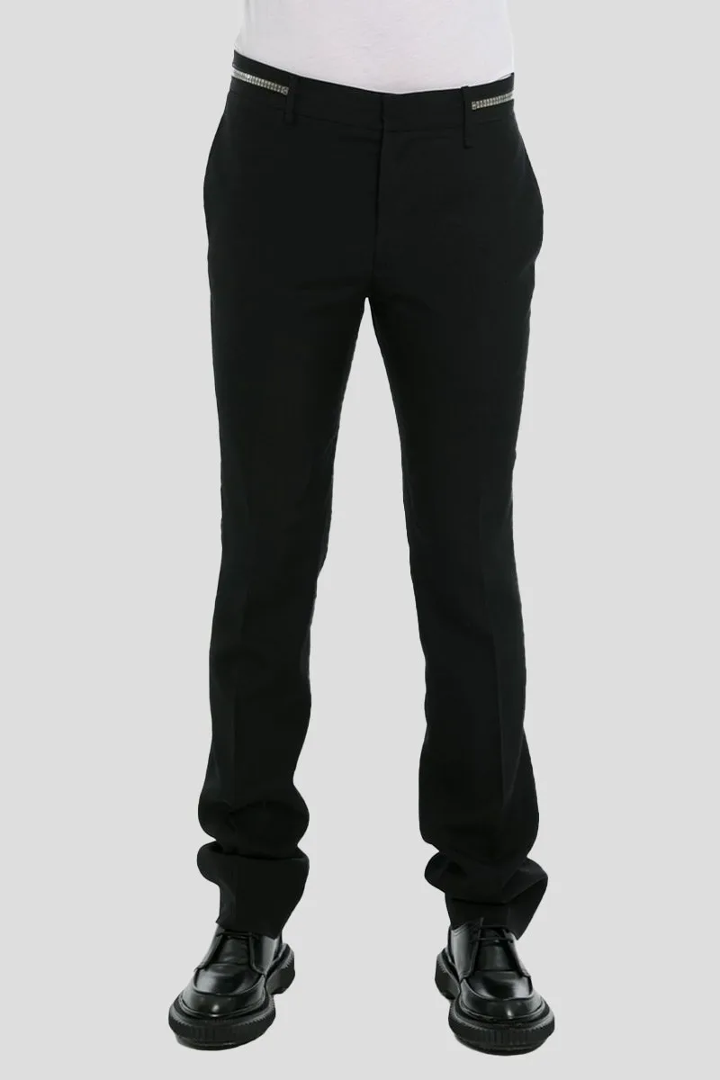 GIVENCHY Ανδρικό Μαύρο 4G Weist Zip Logo Silver