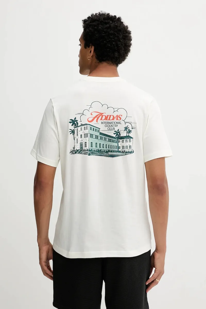 Βαμβακερό μπλουζάκι adidas Country Club Scenic Graphic Tee
