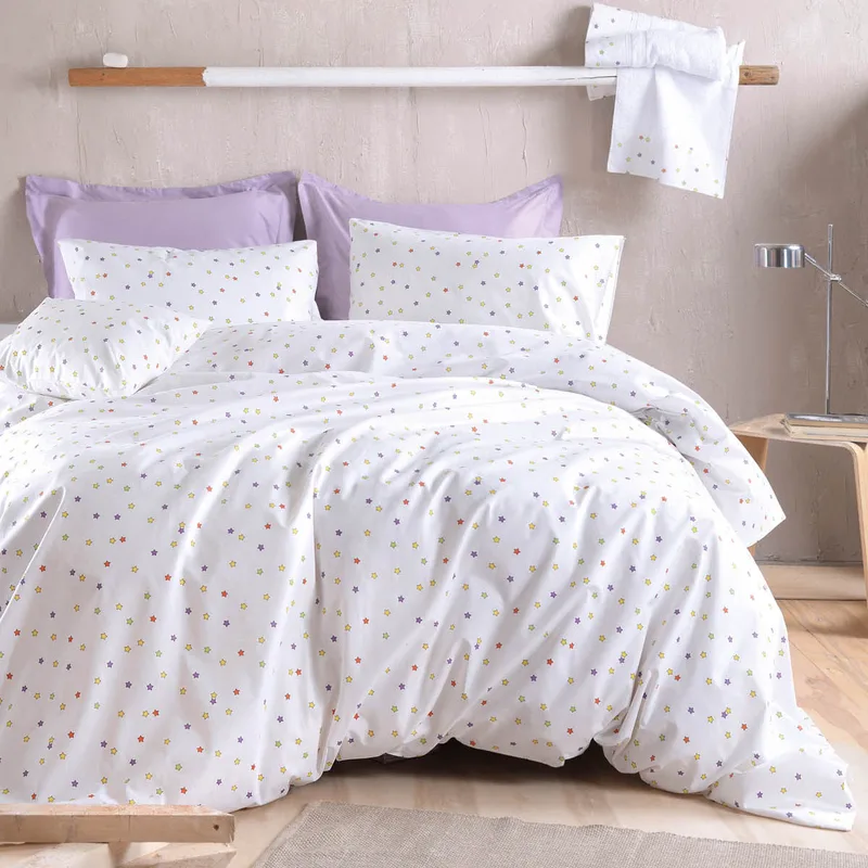 Σετ παπλωματοθήκη Υ/Δ (225Χ250) BLAZE WHITE, RYTHMOS HOME
