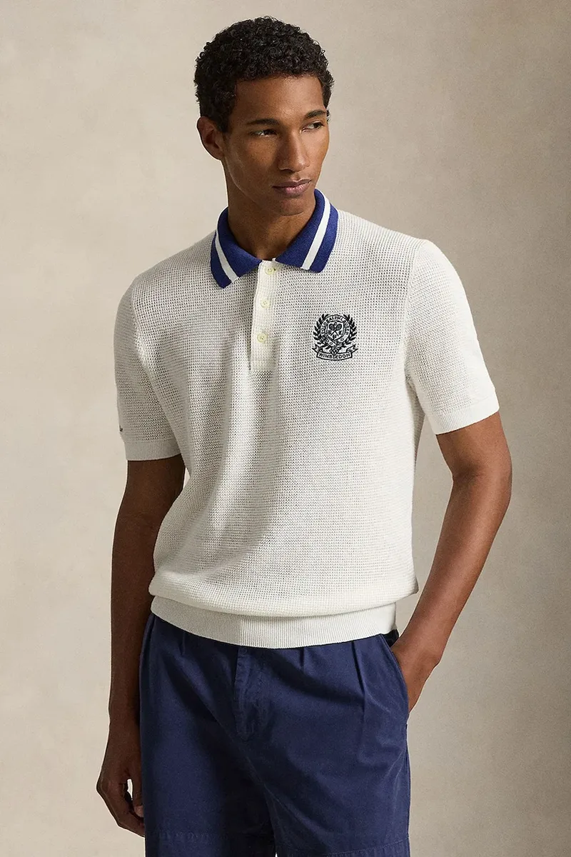Polo Ralph Lauren πουλόβερ με κοντό μανίκι ανδρικό βαμβακερό Wimbledon