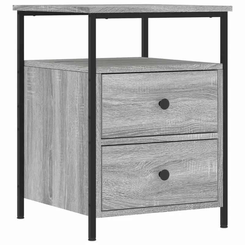 vidaXL Κομοδίνο Γκρι Sonoma 44 x 45 x 60 εκ. από Επεξεργασμένο Ξύλο