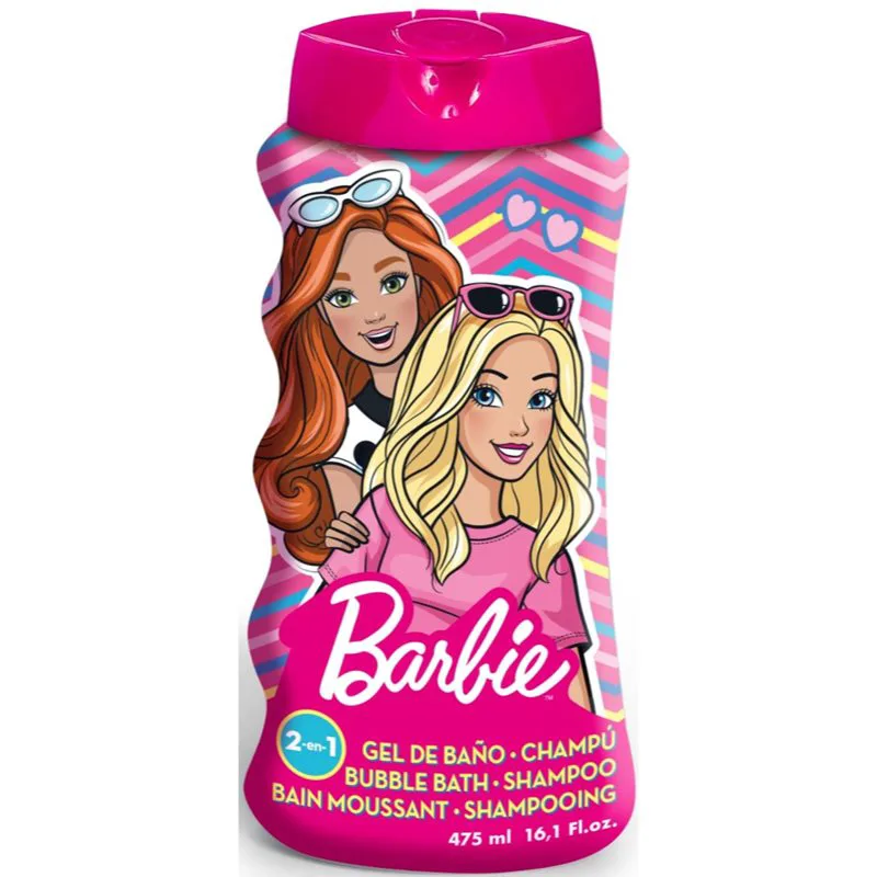 Barbie Bubble Bath & Shampoo 2 in 1 τζελ για ντους και μπάνιο 2 σε 1 475 ml