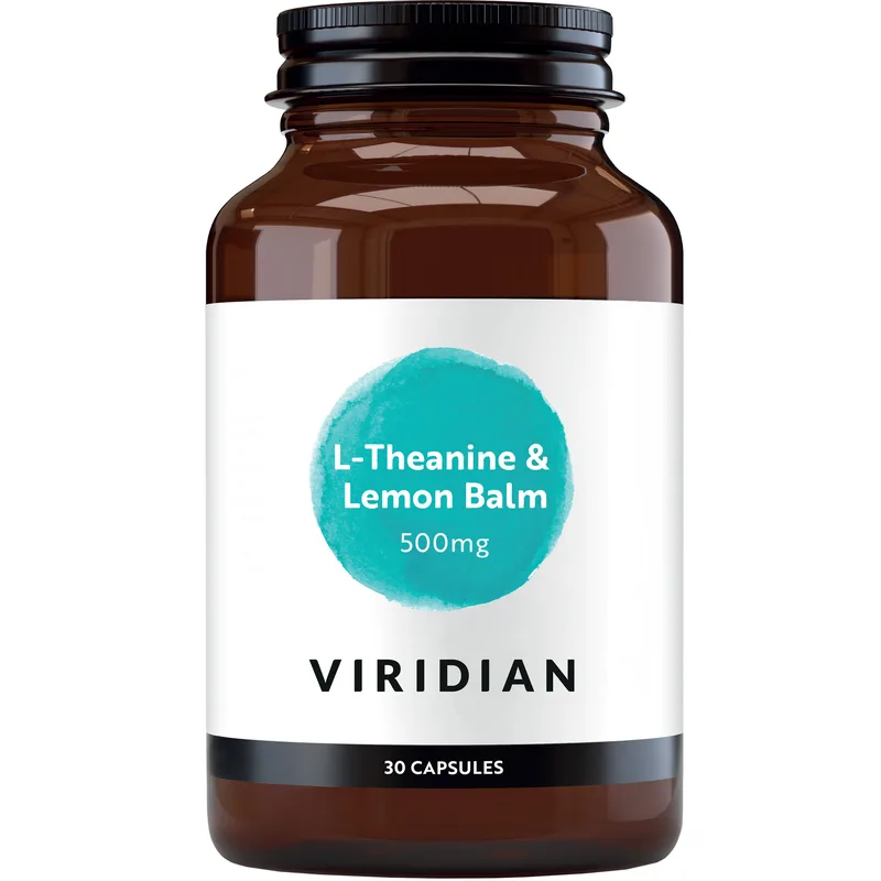 Viridian L-Theanine & Lemon Balm Συμπλήρωμα Διατροφής Αμινοξέος L-θειανίνης & Εκχυλίσματος Μελισσόχορτου για τη Διατήρηση της Καλής Γνωστικής Λειτουργίας & την Υποστήριξη της Χαλάρωσης 30caps