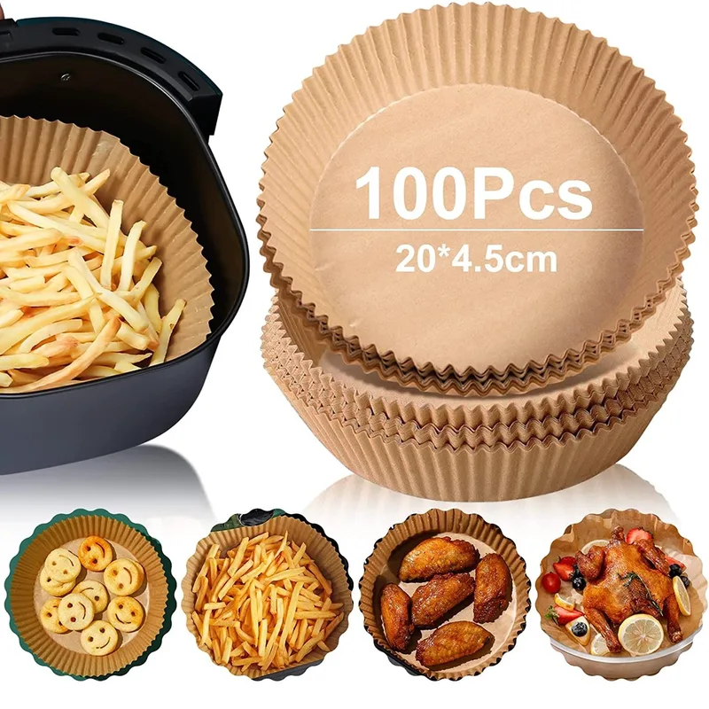 Σετ 100 Ανταλλακτικό Χαρτί Air fryer 20cm