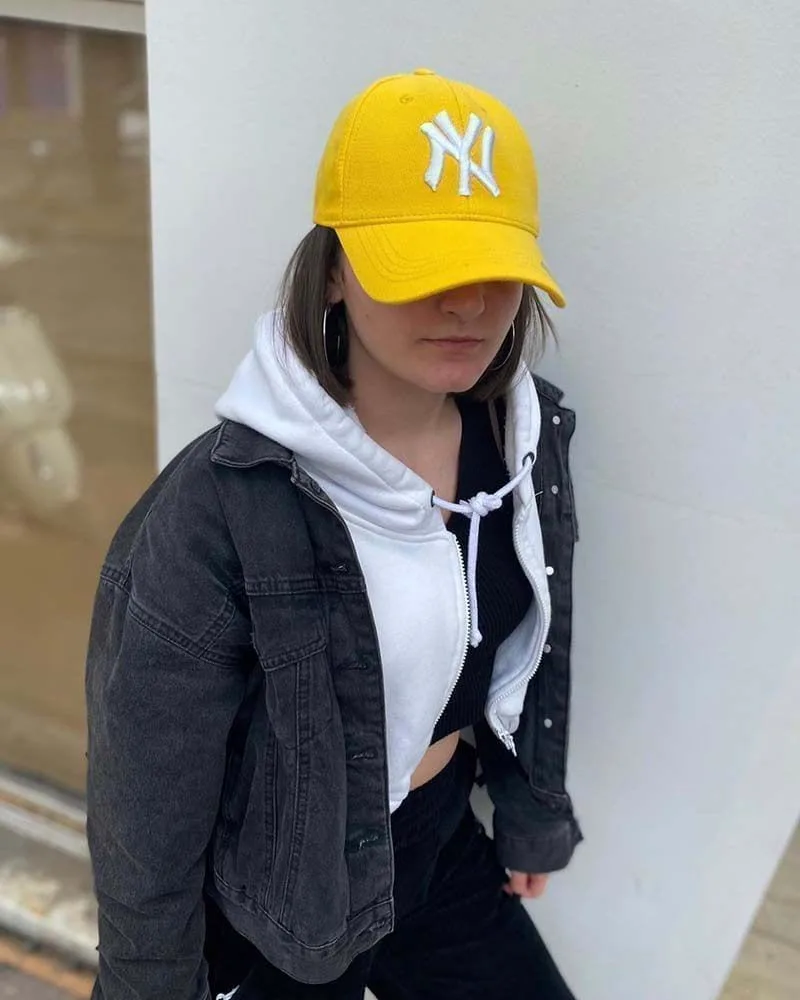 Unisex καπέλο jockey-κίτρινο