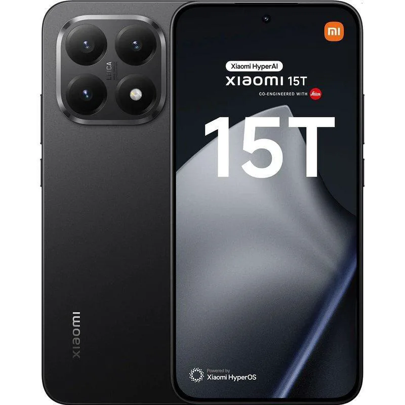 Xiaomi 15T Dual SIM 5G Smartphone, 12GB RAM + 512GB Storage, 6.83-inch Display, Black, Italy Version