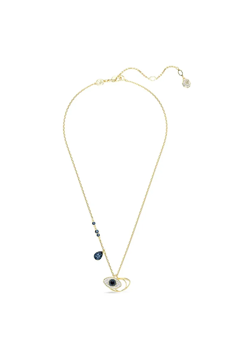 Swarovski γυναικείο μενταγιόν, μάτι, μπλε, επιμετάλλωση σε χρυσαφί τόνο "Symbolica" - 5692178