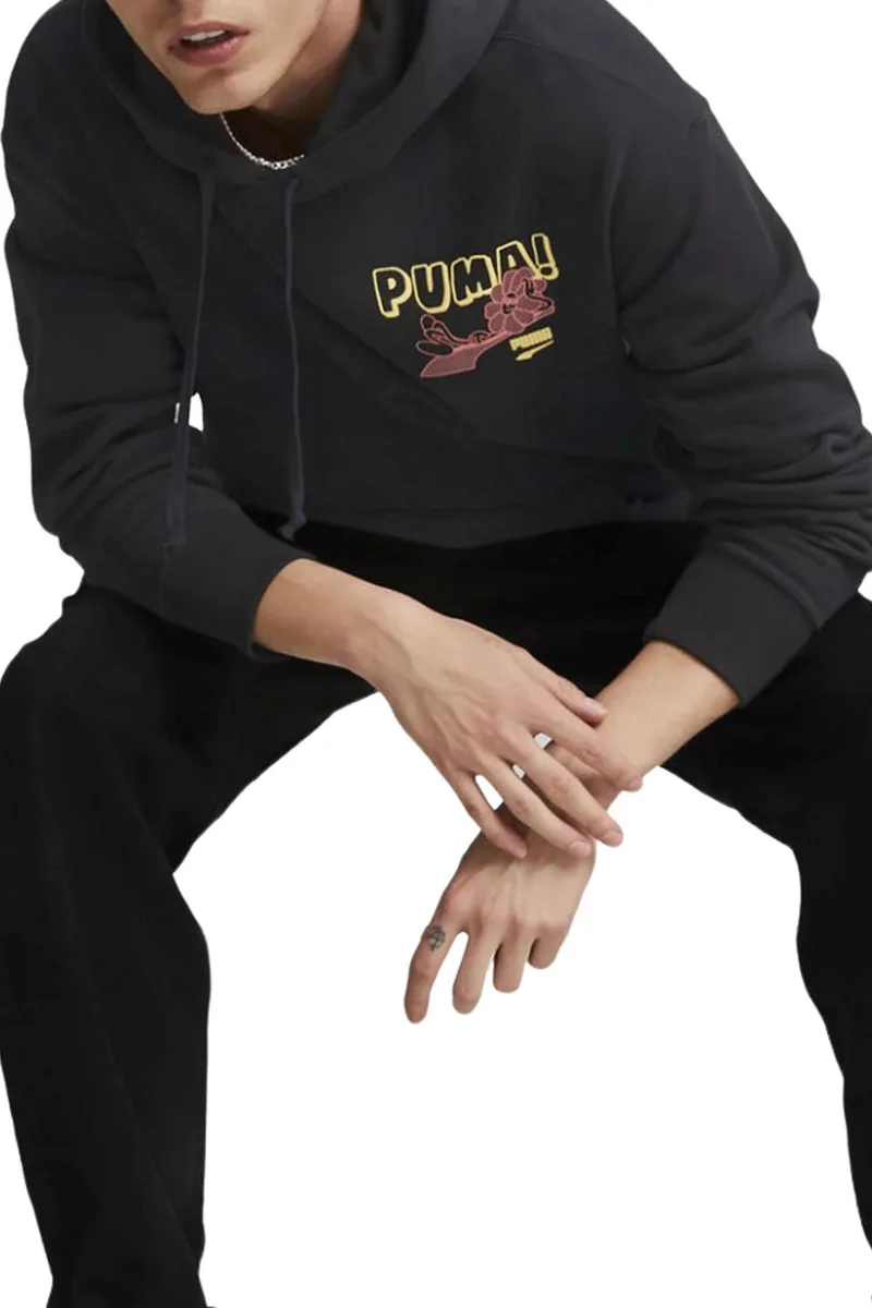 Μπλούζα Μακρυμάνικη Puma Downtown Graphic Hoodie TR 537164-01 Ανδρικό