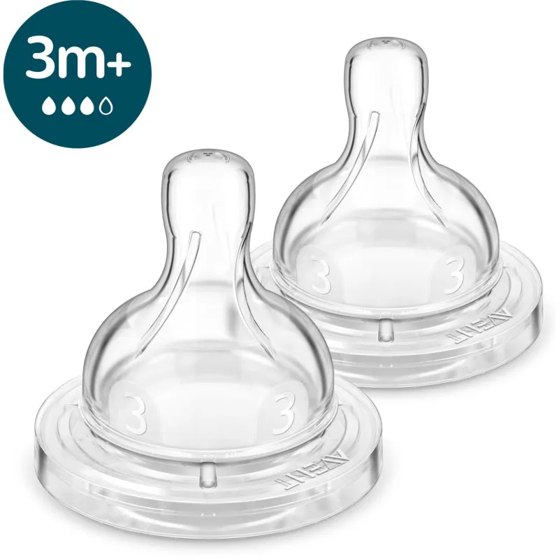 Philips Avent Anti-colic SCY763/02 θηλή μπιμπερό anti-colic 3 m+ Medium Flow 2 τμχ