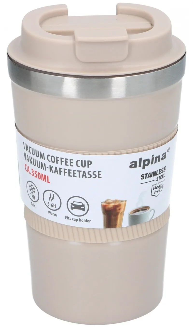 Alpina Ποτήρι Θερμός Ανοξείδωτο Μπεζ 350ml