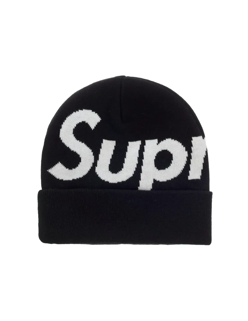Supreme Big Logo Beanie FW25 Black FW25BLOGOBEANIEBLACK MBS