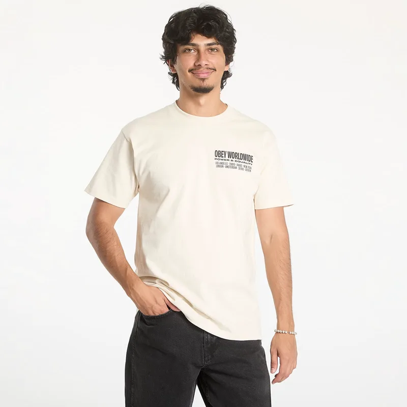 T-shirt OBEY Worldwide Power & Equalit Cream S