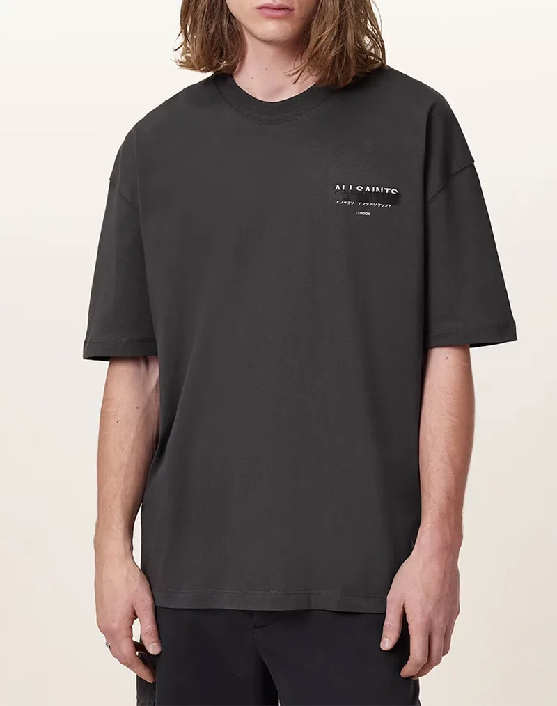 ALL SAINTS REDACT SS CREW M002PC-WASHED BLACK JetBlack
