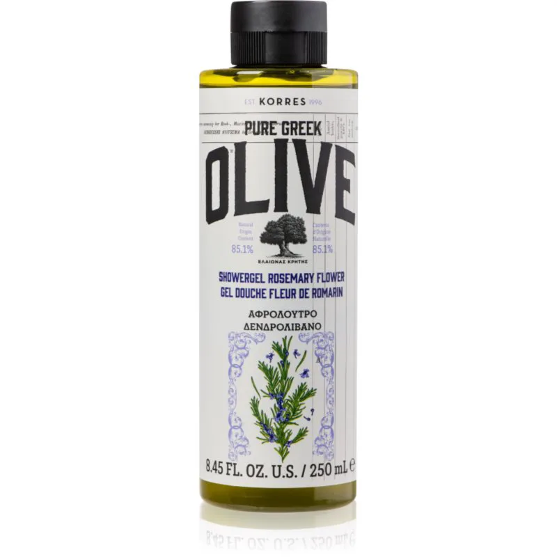 Korres Pure Greek Olive & Rosemary Flower δροσιστικό τζελ ντους 250 ml