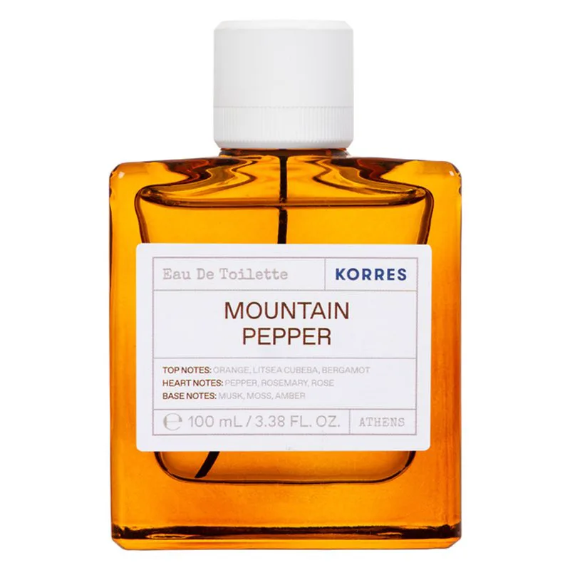 Korres Eau De Toilette Mountain Pepper Ανδρικό Άρωμα με Νότες από Πιπέρι, Περγαμόντο & Πορτοκάλι 100ml