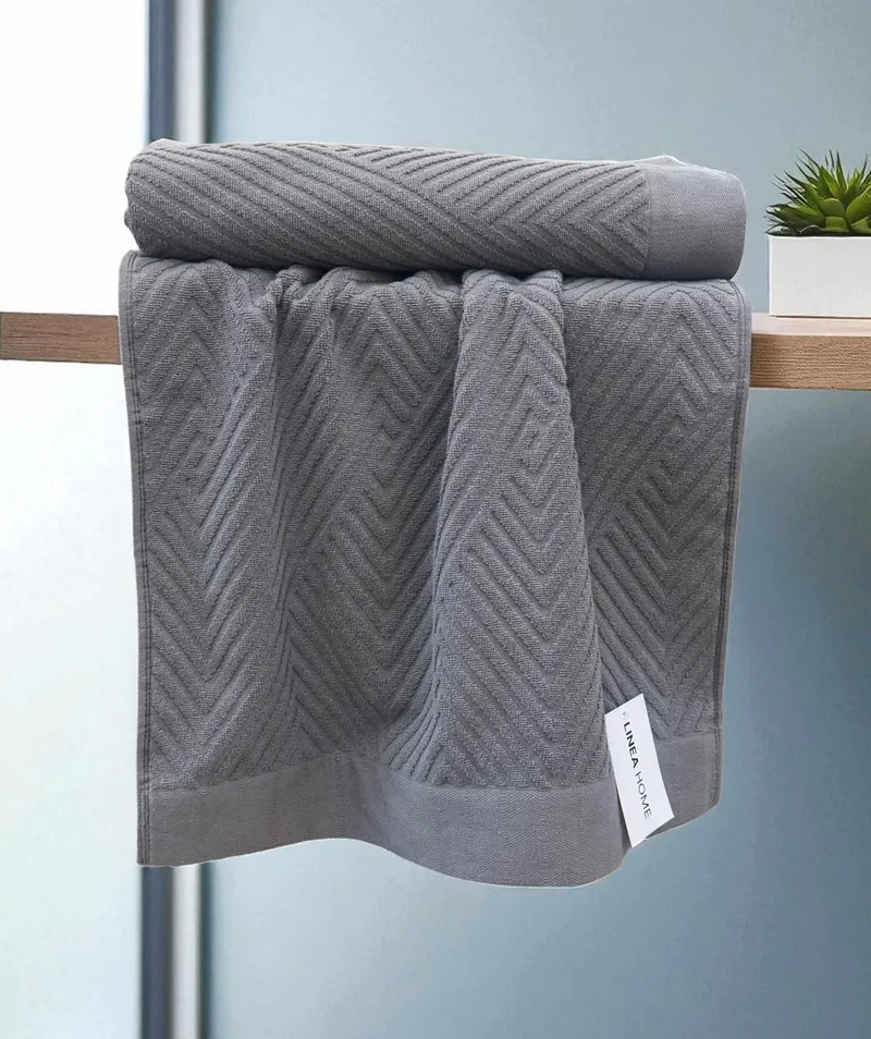 ΠΕΤΣΕΤΑ ΖΑΚΑΡ 100% BAMBAKI ΠΕΝΙΕ 550gr/m² DIAMOND ΓΚΡΙ LINEAHOME
