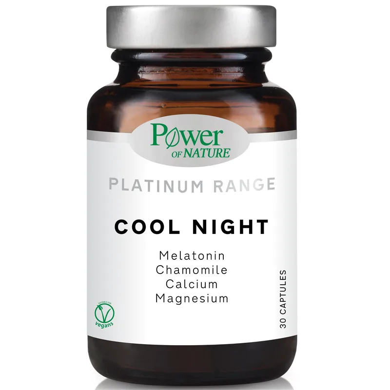Power Health Platinum Cool Night Συμπλήρωμα Διατροφής με Μελατονίνη, Φυσική Φόρμουλα Κατά της Αϋπνίας 30caps